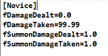 a screenshot of a program that says novice on it