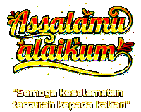 a sign that says assalamualaikum and semoga keselamatan tercurah kepada kalian