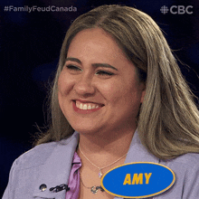 Grinning Amy GIF - Grinning Amy Family Feud Canada GIFs