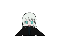 a cartoon drawing of a person with their arms outstretched