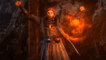 Conjuring A Fire Detmold GIF - Conjuring A Fire Detmold The Witcher GIFs