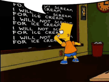 bart simpson blackboard detention speech bubble the simpsons