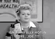 I Love Lucy Isnt It Awfully Hot Here Joe GIF