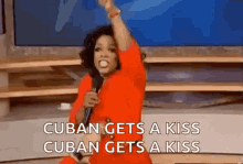 cuban gets a kiss oprah oprah winfrey points