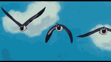 kikis delivery service anime ghibli birds flying