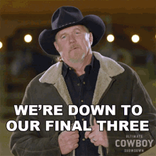 Were Down To Our Final Three Trace Adkins GIF - Were Down To Our Final Three Trace Adkins Ultimate Cowboy GIFs