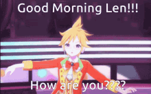 Good Morning Len GIF - Good Morning Len Kagamine Len GIFs