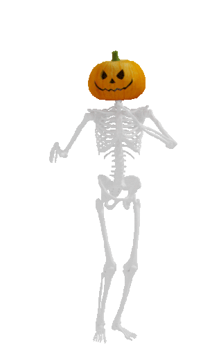 Skeleton Skeleton Dance Sticker - Skeleton Skeleton Dance Pumpkin Stickers