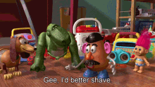 toy story mr potato head rex shave mustache