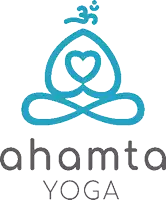 a logo for a yoga studio called ahamta