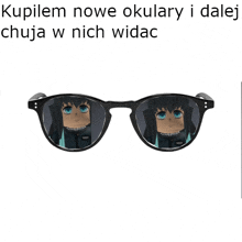 a pair of sunglasses with a picture of a person on them