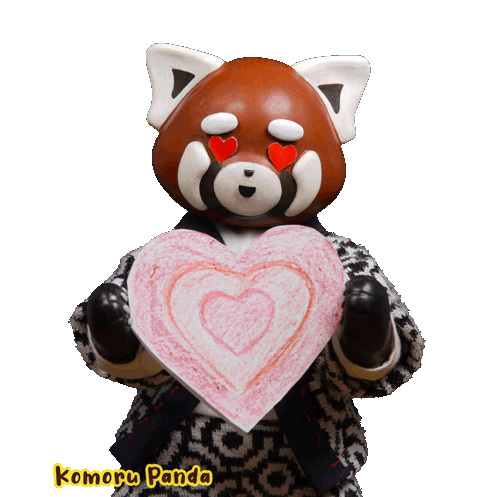 Komoru Panda I Love You Sticker - Komoru Panda I Love You I Love U Stickers