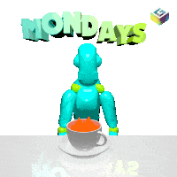 Mondays Gifs Sticker - Mondays Gifs Robot Stickers