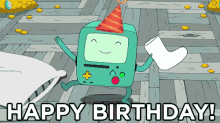 Happy Birthday Beemo GIF - Adventuretime GIFs