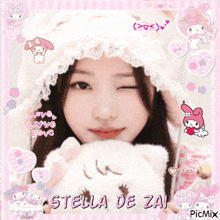 a picture of a girl with the name stella de zai