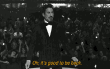Robert Downey Jr Its Good To Be Back GIF - Robert Downey Jr Its Good To Be Back Clap GIFs