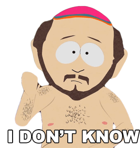 I Dont Know Gerald Broflovski Sticker - I Dont Know Gerald Broflovski South Park Stickers