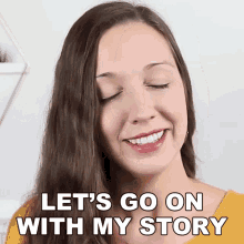 Lets Go On With My Story Vanessa GIF - Lets Go On With My Story Vanessa Speak English With Vanessa GIFs