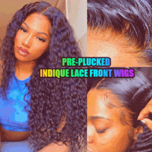 Indique Lace Front Wigs Hair Wigs GIF
