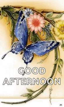 Good Afternoon Butterfly GIF - Good Afternoon Butterfly Sparkles GIFs