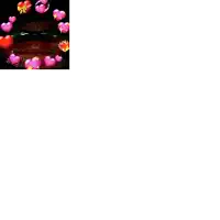 a black and white maze with pink hearts on the bottom