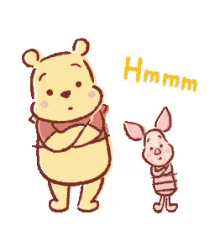 Winnie The Pooh Hmm GIF - Winnie The Pooh Hmm Piglet GIFs