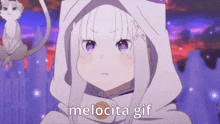 a melocita gif is displayed on a screen