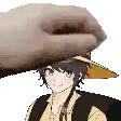 a pixel art of a person wearing a cowboy hat