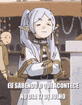 a cartoon of a girl with the words eu sabendo o que acontece no dia 17 de julho written below her