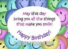 Happy Birthday Smile GIF - Happy Birthday Smile Love You Sis GIFs