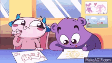 Bear And Bunny Boo Shocked GIF - Bear And Bunny Boo Shocked Surprised GIFs