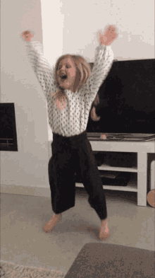 Happy Dance Excited GIF - Happy Dance Excited Hands Up GIFs