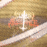 a painting of a candle with a cross in the middle