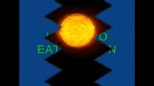 a drawing of the sun with ea written below it