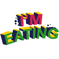 Im Eating Hungry Sticker - Im Eating Hungry Nom Stickers