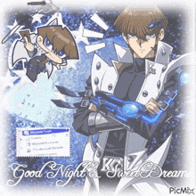 a picture of a man with the words good night sweet dreams