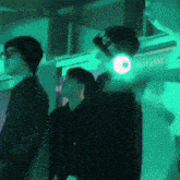 a man wearing a hat that says ' i love you '