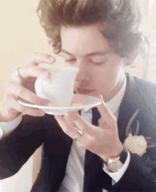 Coffee Harry Styles GIF - Coffee Harry Styles Being Hot GIFs