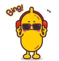 Music Banana Sticker - Music Banana Emoji Stickers