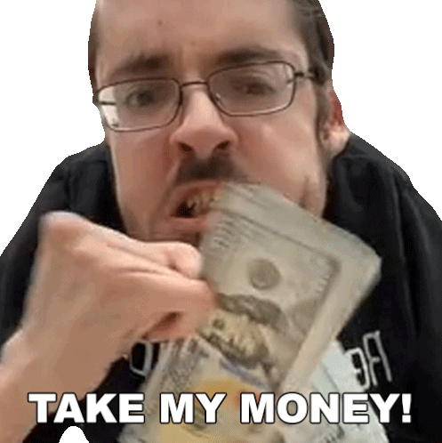 Take My Money Ricky Berwick Sticker - Take My Money Ricky Berwick Therickyberwick Stickers