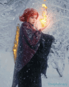 Fire Woman GIF - Fire Woman Snow GIFs