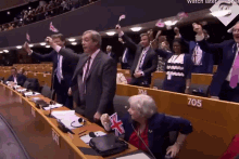 Farage In Europe Flag Waving GIF - Farage In Europe Flag Waving Brexit GIFs