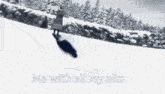 a person standing in the snow with the words me with all my alts