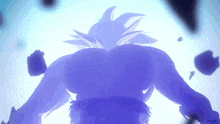 a silhouette of a cartoon character with a blue light behind him