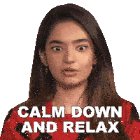 Calm Down And Relax Anushka Sen Sticker - Calm Down And Relax Anushka Sen Pinkvilla Stickers