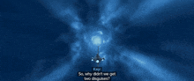 a video game scene with kay saying " so why didn 't we get two disguises "