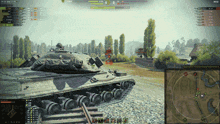a screenshot of a video game shows a tank in the middle of a battle