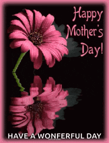 a happy mother 's day card with a pink flower and the words have a wonderful day