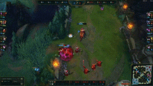 a screenshot of a league of legends game shows a purple explosion