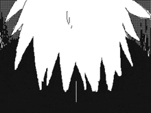 a black and white drawing of a person 's head with a star in the middle